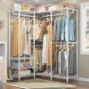 VIPEK L40 L Shaped Garment Rack Heavy Duty Clothes Rack Metal Clothing Rack for Corner, White - 2 of 4