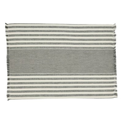 Saro Lifestyle Cotton Placemats With Stripe Design (Set of 4)