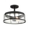 Quoizel Lighting Ludlow 3 - Light Semi-Flush Mount in  Earth Black - 3 of 4