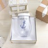 Pavilion Gift Company - Lakeaholic - 12 oz Acrylic Stemless Wine Glass with Lid - Drinkware - 4 of 4
