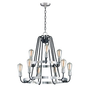 Maxim Lighting Haven 9 - Light Chandelier in  Black/Satin Nickel - 1 of 4