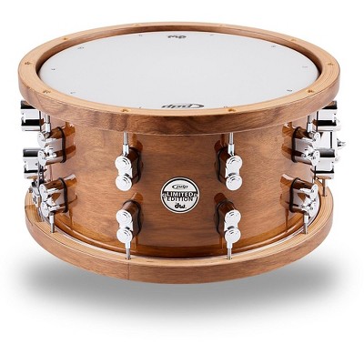 PDP by DW Limited Edition Dark Stain Maple and Walnut Snare with Walnut Hoops and Chrome Hardware Level 2 14 x 7.5 in. 194744152665
