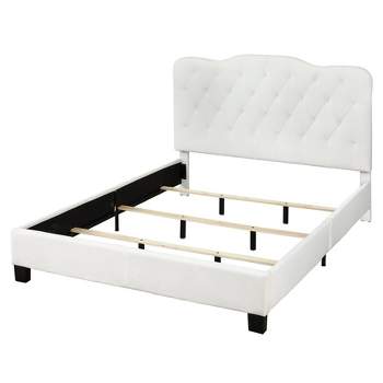 Queen Tessa Upholstered Bed White - Buylateral