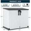 Infurnic Deck Boxes, Extra-Large Deck Box with Lockable Storage, Waterproof Outdoor Storage Box for Patio, Garden, Pool, White, 51.1"*29.1"*43.3" - 4 of 4