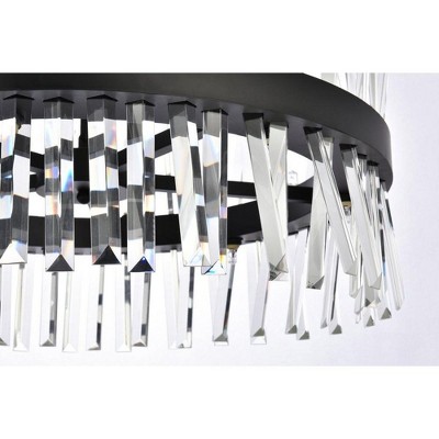 Serephina Black Iron and Crystal 14-Light Pendant