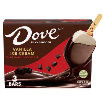 DOVE Vanilla Ice Cream with Dark Chocolate Bars - 3ct