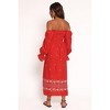 Domenica Shirred Long Sleeve Midi Dress - 3 of 4