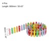 Unique Bargains Wood Decorative Miniature Ornament DIY Garden Picket Fence - 2 of 4