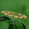 Ross-Simons 3.40 ct. t.w. Garnet Oval-Link Bracelet in 14kt Yellow Gold - 4 of 4