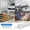 8FT LED Shop Lights for Workshop, 72W 9000LM 5000K Daylight, Linkable T8 Tube Lights for Garage, Basement, Plug and Play,20 Pack, SHINESTAR - 2 of 4