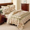 Bliss Reversible Cotton Pillow Sham King 20" x 36" Ivory by Greenland Home Fashion - 2 of 4