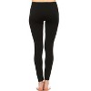 Women's Slim Fit Solid Leggings - One Size Fits Most - White Mark - 3 of 3