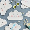 Sparkle and Bash 48 Pcs White Cloud Disposable Party Paper Plates Girl Boy Baby Shower Birthday Supplies 10 in. - 2 of 4