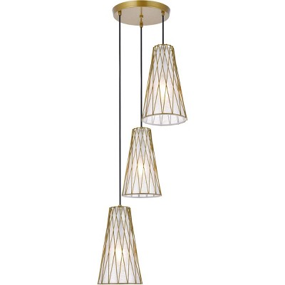 Elegant Lighting Modesta 3 Light Brass Pendant
