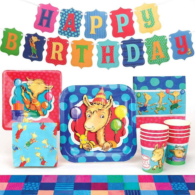Prime Party Llama Llama Birthday Party Supplies Pack | 66 Pieces | Serves 8 Guests, 1 of 3