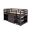 TiramisuBest Full Loft Bed with Cabinet, Shelves & Rolling Desk,Gray, Space-Saving Multi-Functional Bedroom Furniture - 3 of 4