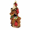 7.0 Inch Santa In Tartan Christmas Deer Acorn Staff Tree Ornaments - image 2 of 3