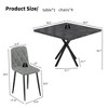 CAVINAS Square Dining Table Set, Mid Century Modern Square Dining Table for 4, Faux Marble Tabletop, Iron Legs - 2 of 4