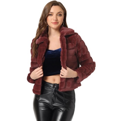 Winter warm fluffy coat faux best sale leather jacket