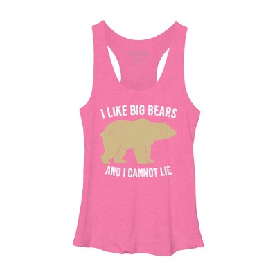 Adult Design By Humans I Like Big Bears And I Cannot Lie By Wholesome Racerback Tank Top