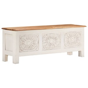 vidaXL Storage Box 43.3"x11.8"x15.7" Solid Acacia Wood - 1 of 4