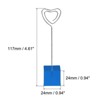 Unique Bargains Metal Resin Cube Base Heart Shape Pictures Memo Place Card Holder 3 Pcs - 2 of 4