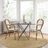 Merrick Lane Mael Stacking Thonet Bistro Style Chair with Textilene Seat and Bamboo Finished Metal Frame for Indoor/Outdoor Use - 2 of 4
