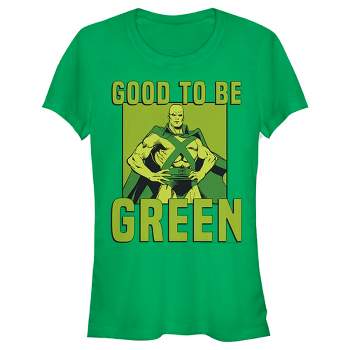 Juniors Womens Justice League St. Patrick's Day Martian Manhunter Good to be Green T-Shirt
