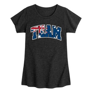 Girls' - Instant Message - Team Australia Fitted Short Sleeve Graphic T-Shirt - 1 of 4