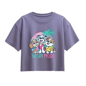 Girls' - Paw Patrol - Vacay Mode Short Sleeve Boxy Graphic T-Shirt - 1 of 3