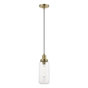 Livex Lighting Oakhurst 1 - Light Pendant in  Antique Brass - 1 of 4