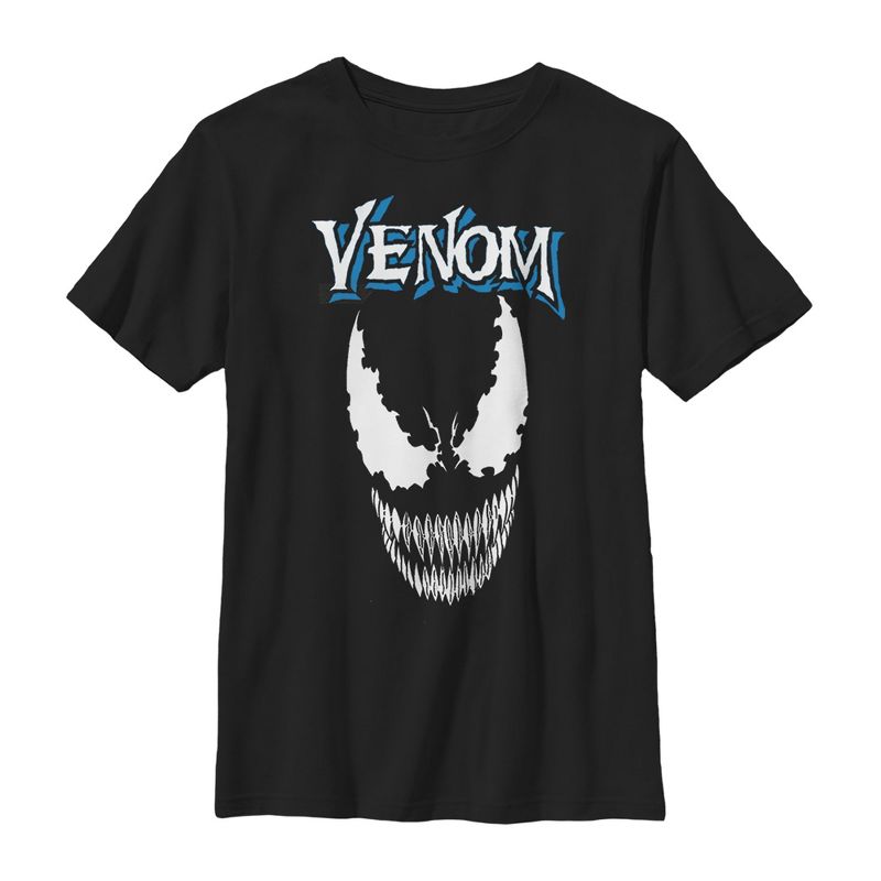 Boy's Marvel Venom Face Logo T-Shirt, 1 of 5