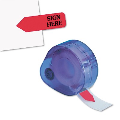 Redi-Tag Arrow Message Page Flags in Dispenser "Sign Here" Red 120 Flags/ Dispenser 81024