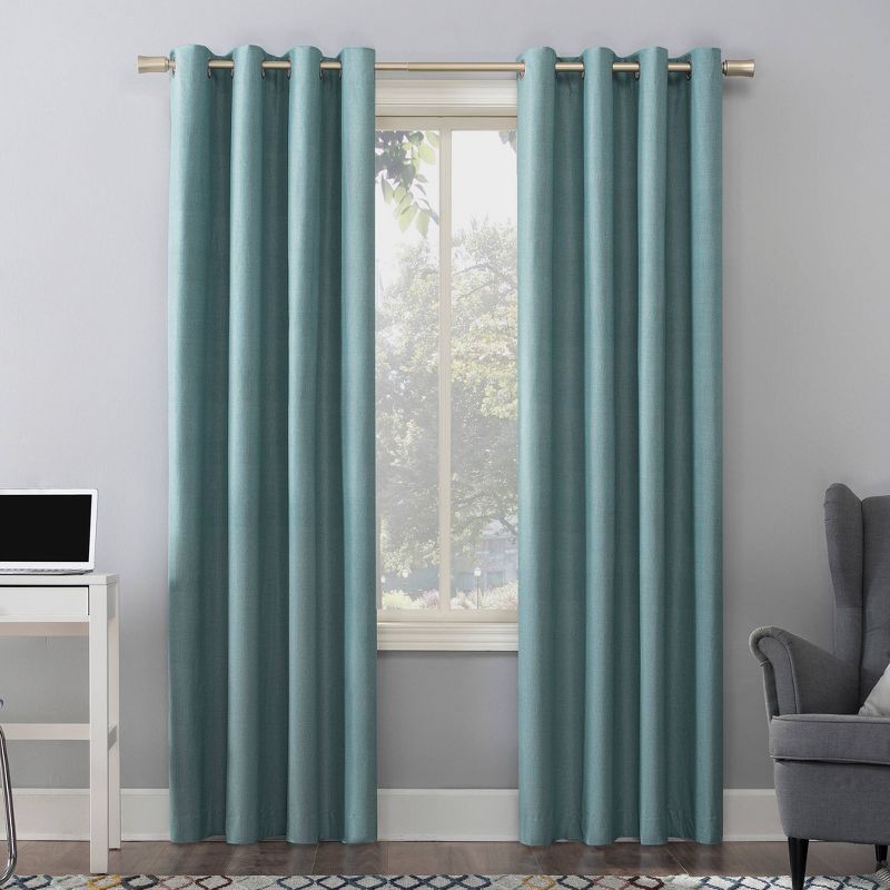 Sun Zero 100% Blackout Duran Thermal Insulated Grommet Curtain Panel, 1 of 10