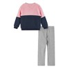 Andy & Evan  Kids  Pink/Navy Smiley Crewneck & Flare Legging Set - 4 of 4