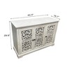 Angel Sar Antique Style Sideboard Cabinet, 3-Door Buffet Server with Carved Details, Vintage Storage Console for Dining Room & Hallway - 3 of 4