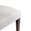 TopComfy Patio Dining Chairs Multifunctional Round Dining Table Solid Wood Look Breakfast Nook Furniture for Dining Room, White, 43.9"*23.5"*18.5" - 3 of 4
