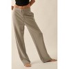 Slickblue Women's High Waist Scuba Knit Pants, Zip Fly with Button Closure, Stretch Fit, Stone Color, Size S-L - 2 of 4