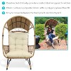 Sunnydaze Shaded Comfort Wicker Outdoor Egg Chair with Legs - 56.5" H - 2 of 4
