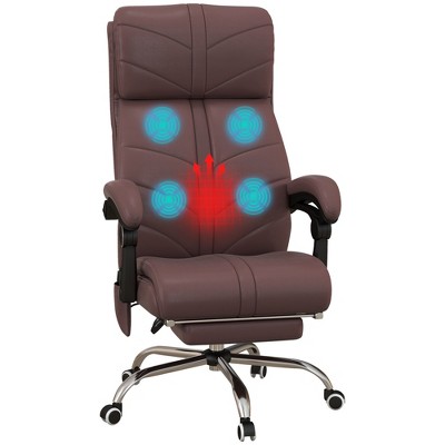 Vinsetto Vibration Massage Office Chair With Heat, Adjustable Height ...