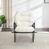 30"W Single Seat Velvet Rocking Chair with Deep Cushion,Plush Comfort Lounge Chair for Living Room Bedroom Balcony-Baofuwish - 3 of 4