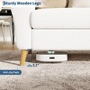84 Inch Modern Sofa Couch, Large 3-Seater Sofa with Streamlined Armrests, Boucle Loveseat Wood Feet, Comfy Couch for Living Room, Apartment, Lounge - 4 of 4