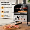 Tangkula Outdoor 16" Wood Fired Pizza Oven 2-Layer Pizza Maker with Square Stone - 4 of 4