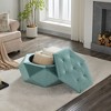 Whisen Velvet Polygon Ottoman, Spacious Storage, Diamond Tufted & Multi-Functional Comfort - 2 of 4
