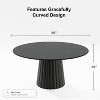 Dovelina Modern Round Dining Table Wood Kitchen Table - 3 of 4