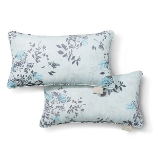 MARTHA STEWART Charming Foliage Indoor Outdoor Decorative Lumbar Pillow 2-Pack Set - 1 of 4