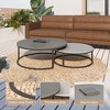 Luck Live The courtyard coffee table consists of movable round tables in two different sizes that can be combined as needed. - 4 of 4