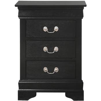 Passion Furniture Louis Philippe 3-Drawer Nightstand (29 in. H x 21 in. W x 16 in. D)