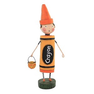 Lori Mitchell 7.5 Inch Orange Crayon Figurine Halloween Coloring Figurines - 1 of 3