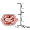 EVERLY JEWELRY | Rose Plated Sterling Silver 5.47 CT TGW Cubic Zirconia and Simulated Morganite Fashion Ring - 4 of 4